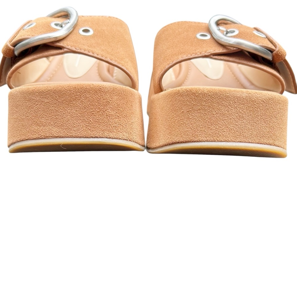 Dolce Vita Gisel Saddle Suede Heels 7 Festival Retro 90' Chunky Platform - Picture 7 of 11